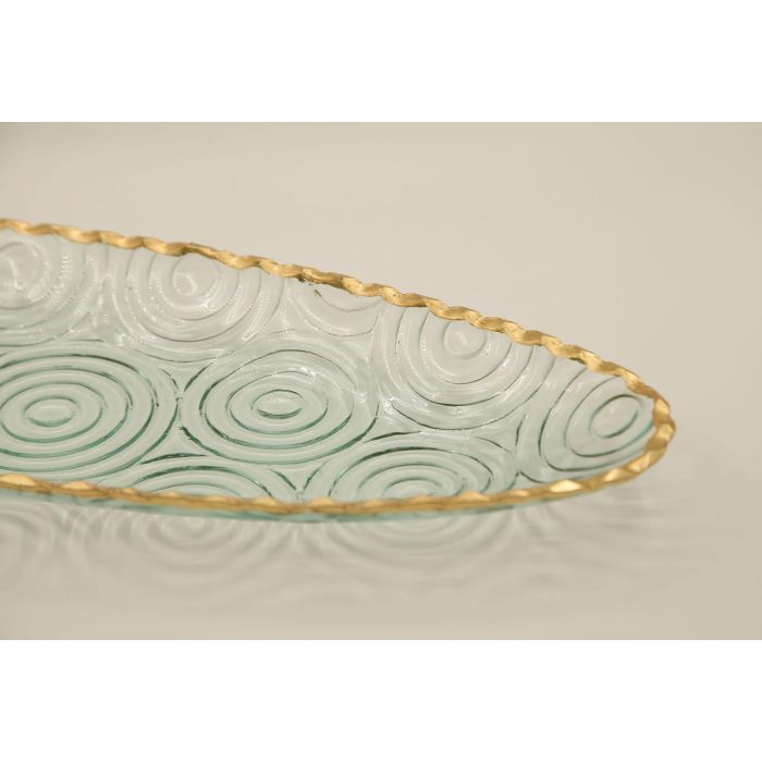 Centro Mesa Tradicional DKD Home Decor Transparente Dorado 17 x 4 x 50 cm (4 Unidades) 2 Centro Mesa Tradicional DKD Home Decor Transparente Dorado 17 x 4 x 50 cm (4 Unidades) 2