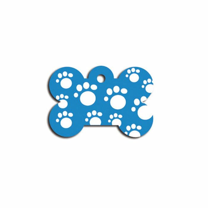 Placa identificativa para collar Imarc Bone Azul 1