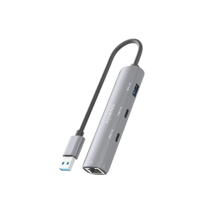 Aisens ASUC-4P036-GR Hub USB 4 Puertos con 2xUSB-C, 1xUSB-A y 1xRJ45 Gigabit Ethernet, Color Gris 3 Aisens ASUC-4P036-GR Hub USB 4 Puertos con 2xUSB-C, 1xUSB-A y 1xRJ45 Gigabit Ethernet, Color Gris 3