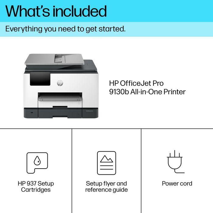 HP OfficeJet Pro 9130b All-in-One Printer Inyección de tinta térmica A4 4800 x 1200 DPI 25 ppm Wifi 5 HP OfficeJet Pro 9130b All-in-One Printer Inyección de tinta térmica A4 4800 x 1200 DPI 25 ppm Wifi 5