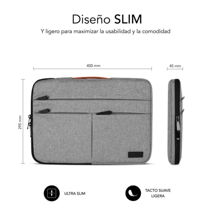 SUBBLIM Funda Air Padding 360 Sleeve 15,6" Light Grey 2 SUBBLIM Funda Air Padding 360 Sleeve 15,6" Light Grey 2