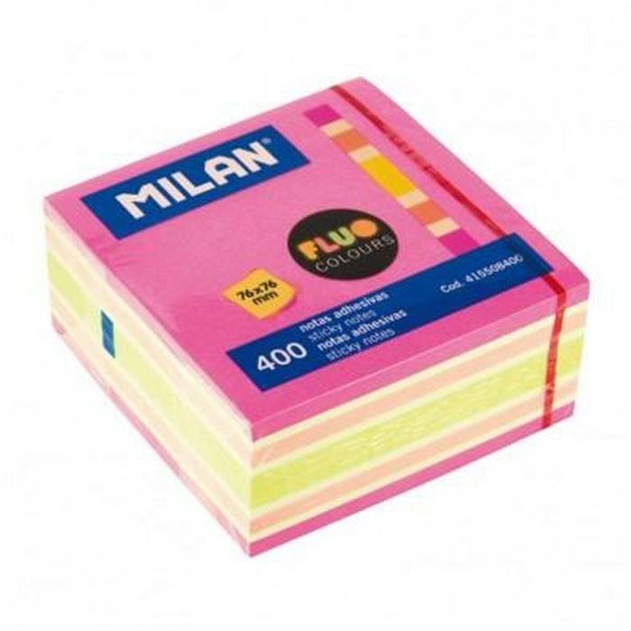 Notas Adhesivas Milan Multicolor 76 x 76 mm (12 Unidades) 1