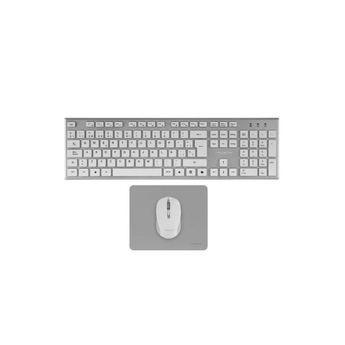 Tacens 6ZENITHWPT Pack Gaming Inalámbrico Teclado Portugués + Ratón + Alfombrilla DualLink 2.4GHz SmartKey Copilot AI