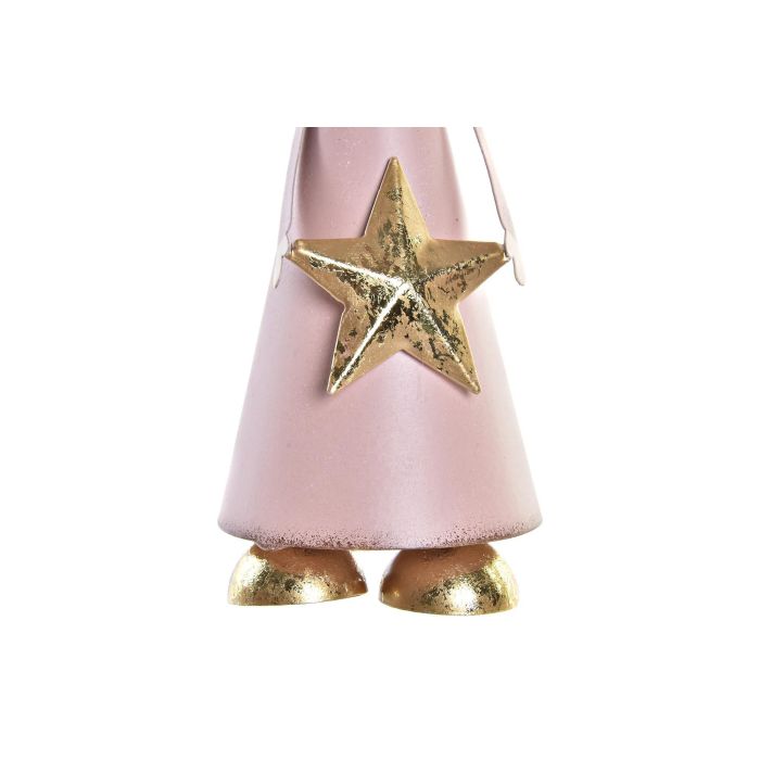 Figura Navidad Fantasia DKD Home Decor Rosa Palo Gris 7 x 22 x 8.5 cm (6 Unidades) 2