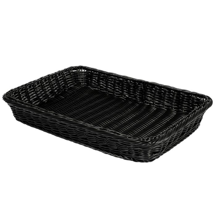 GET - WB-1509-BK - Cesta rectangular - 45,7 x 31,1 x 6,4 cm - Negro
