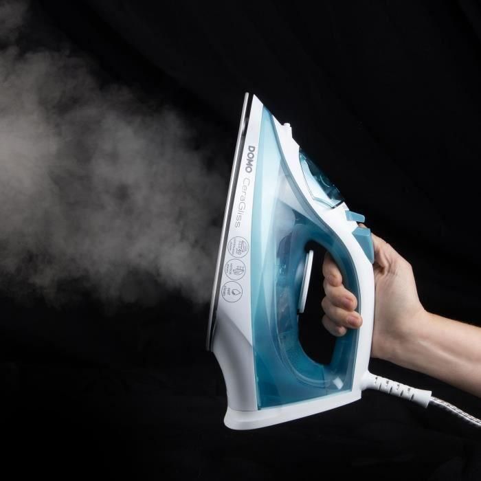 Plancha de vapor - DOMO - DO7060S CeraGliss - 2400 W - 40 g/min - 320 ml - Azul/Blanco 3 Plancha de vapor - DOMO - DO7060S CeraGliss - 2400 W - 40 g/min - 320 ml - Azul/Blanco 3
