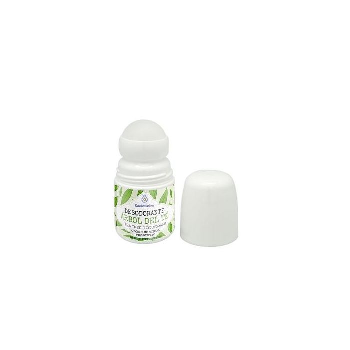 ESENTIAL AROMS Árbol del Té Desodorante Roll-On 50ml Control Olor 24h Probiótico Natural Sin Aluminio