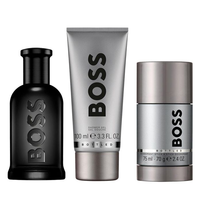 Hugo Boss Boss Bottled Parfum Estuche 3 pz, Eau de Parfum 100 ml, Desodorante 75 ml, Gel de Ducha 100 ml