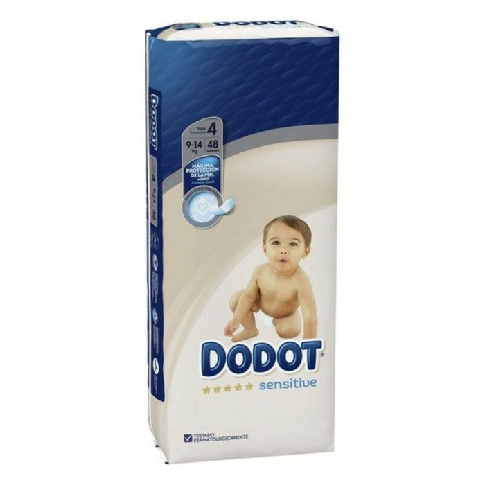 Dodot Pañales SENSITIVE talla 4 (9-14 kg) 48 unidades, confort inigualable y máxima absorción para piel delicada 1 Dodot Pañales SENSITIVE talla 4 (9-14 kg) 48 unidades, confort inigualable y máxima absorción para piel delicada 1