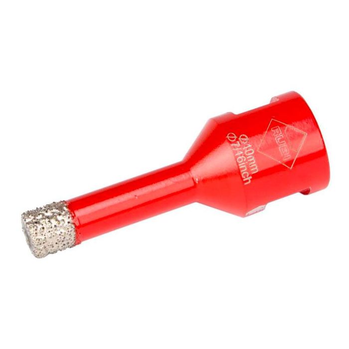 Rubi R5990 Broca Drygres Ø 10 mm para Amoladora, Corte Seco, Conexión M14, Baldosa Cerámica, Gres Porcelánico, Mármol, Granito