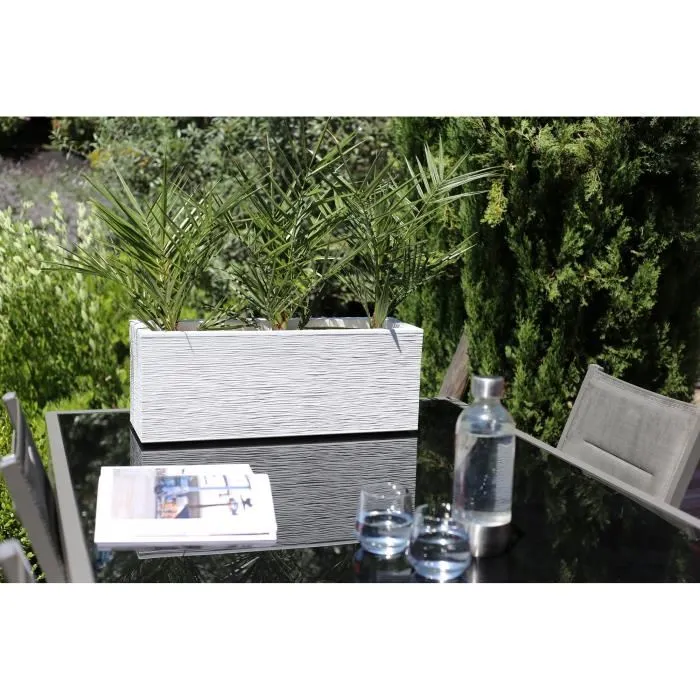 EDA PLASTIQUE Balconniere Graphit Up Maceta 25 L 59 x 19.5 x 22.8 cm Blanco Encalado 2