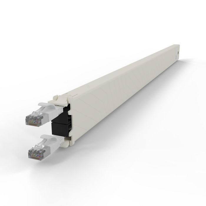 PATCHBOX patchbox.one Cassette de Cable Cat.6a STP Modular Blanco 30RU con Soporte PoE 5