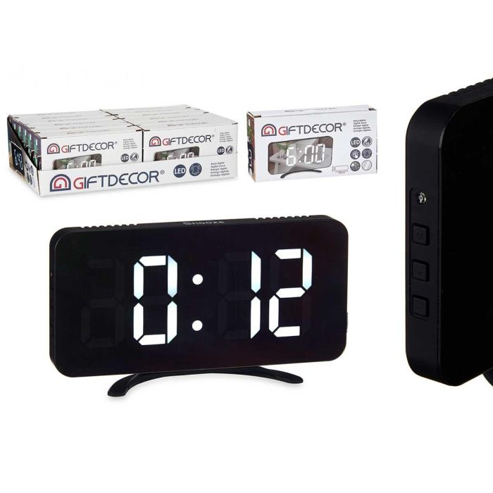 Reloj Espejo Negro Giftdecor 15.7x7.7x1.5 cm, USB, CR2016, ABS (12 Unidades) Reloj Espejo Negro Giftdecor 15.7x7.7x1.5 cm, USB, CR2016, ABS (12 Unidades)