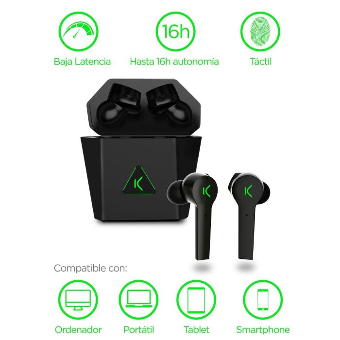 Auriculares KSIX TP-8427542116471_BXTWGM01_Vendor Negro 8