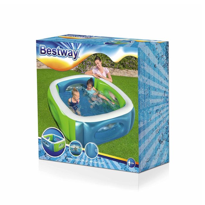 Bestway Piscina Hinchable con Mirillas 168x168x56 cm +6 Años Jardin 51132 18