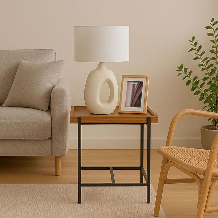 Lámpara Hekla Versa 15x46 cm - Cerámica y Textil (2 Unidades) 1 Lámpara Hekla Versa 15x46 cm - Cerámica y Textil (2 Unidades) 1