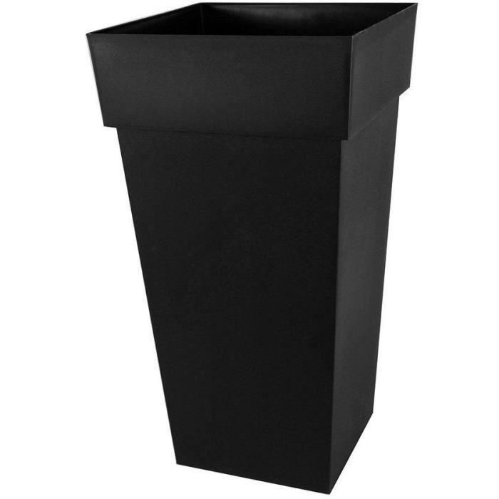 EDA Flowerpot XXL Tuscany - Cuadrado - 43.3 x 43.3 x H 80 cm - 98 L - gris antracita 3 EDA Flowerpot XXL Tuscany - Cuadrado - 43.3 x 43.3 x H 80 cm - 98 L - gris antracita 3