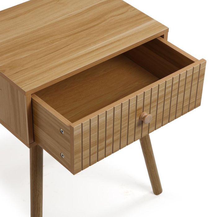 Mesilla de Noche Ahedo Versa 30x55 cm - Madera MDF y Metal 2 Mesilla de Noche Ahedo Versa 30x55 cm - Madera MDF y Metal 2