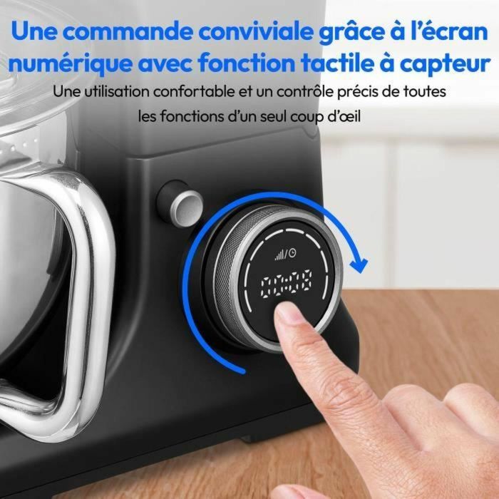 Procesador de alimentos 3 en 1 - MEDION - MD18430 - 1200 W - 5 L - 8 velocidades - Función picadora - Negro 1