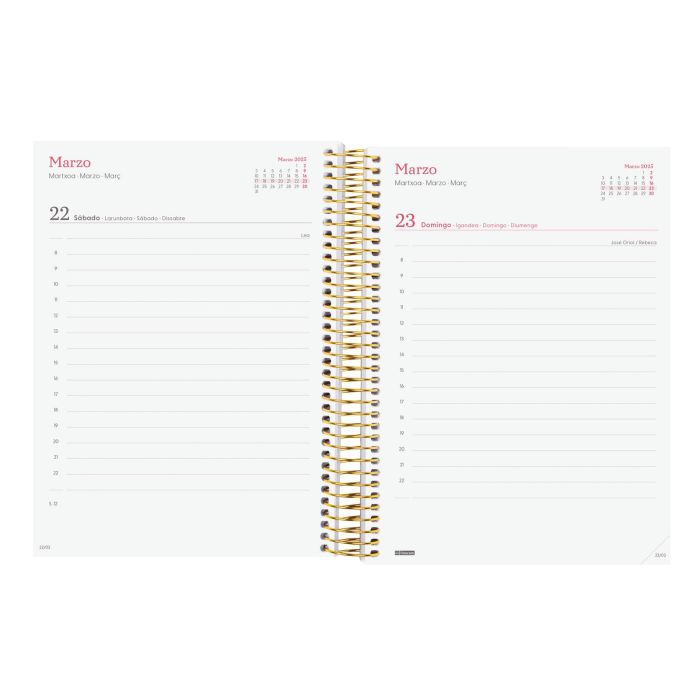 Finocam Agenda Anual Design Collection Espiral E10-155x212 mm 1Dp Goldy 2025 4