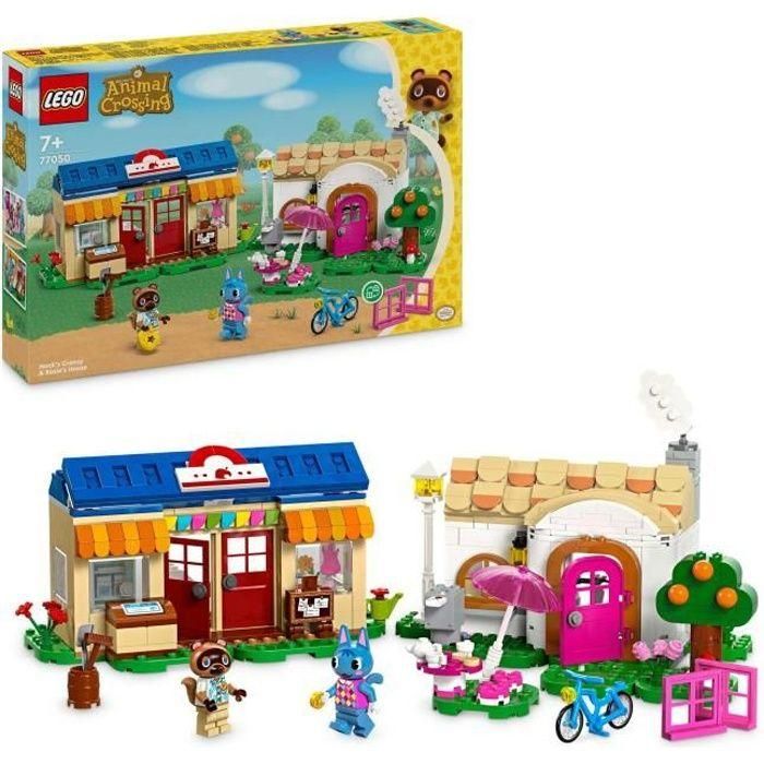 LEGO Animal Crossing 77050 Tienda de Nook y Casa de Rosie, Set de construcción creativa