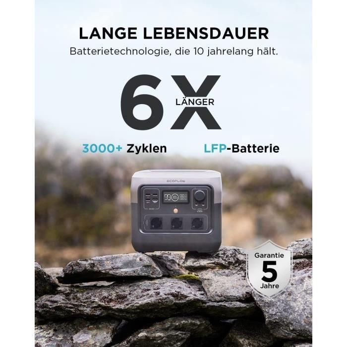 Generador eléctrico portátil de River 2 Pro, 768Wh, 3 CA SALTENT - 800 W en total (Overvoltaje 1600 W) 4 Generador eléctrico portátil de River 2 Pro, 768Wh, 3 CA SALTENT - 800 W en total (Overvoltaje 1600 W) 4