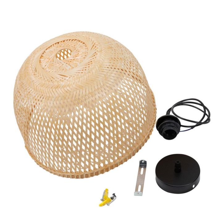 Lámpara Colgante Castellón de la Plana de Ratán con Estilo Boho-Chic y Casquillo E27 para Ambientes Cálidos y Personalizables SKD-P80120 4