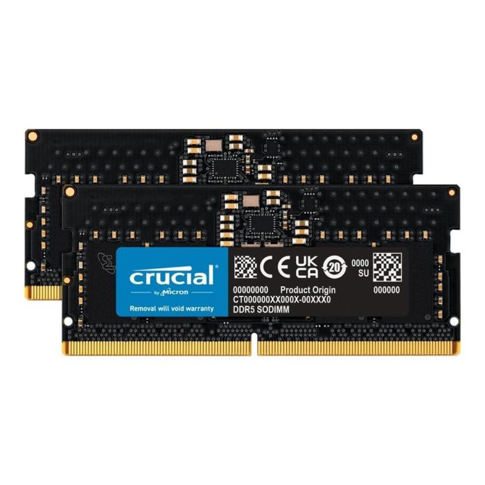 Crucial Memoria RAM DDR5 96 GB Kit (2x48 GB) 5600 MHz PC5-44800 CL46 SO-DIMM Crucial Memoria RAM DDR5 96 GB Kit (2x48 GB) 5600 MHz PC5-44800 CL46 SO-DIMM
