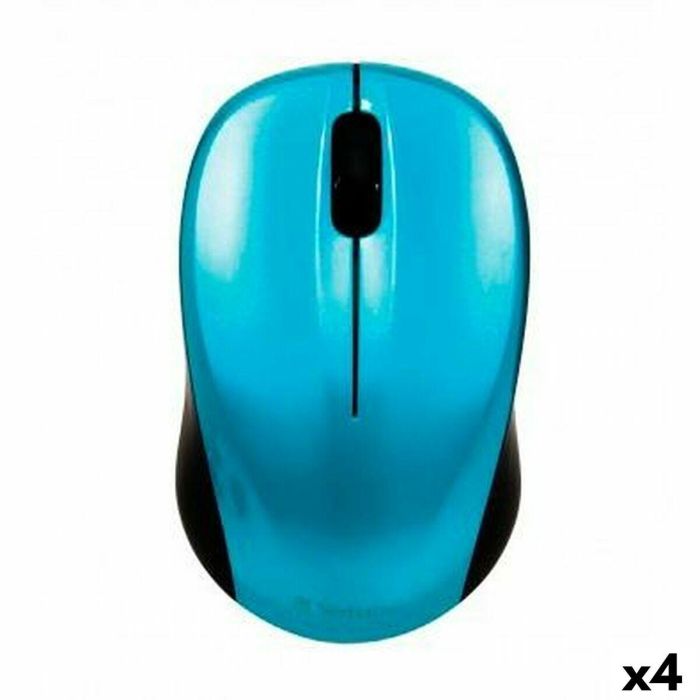 Ratón Inalámbrico Verbatim GO NANO Azul Negro 1600 dpi (4 Unidades) 0 Ratón Inalámbrico Verbatim GO NANO Azul Negro 1600 dpi (4 Unidades) 0