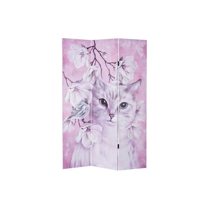 Biombo DKD Home Decor Gato Lienzo 120 x 2,5 x 180 cm Pino 0 Biombo DKD Home Decor Gato Lienzo 120 x 2,5 x 180 cm Pino 0