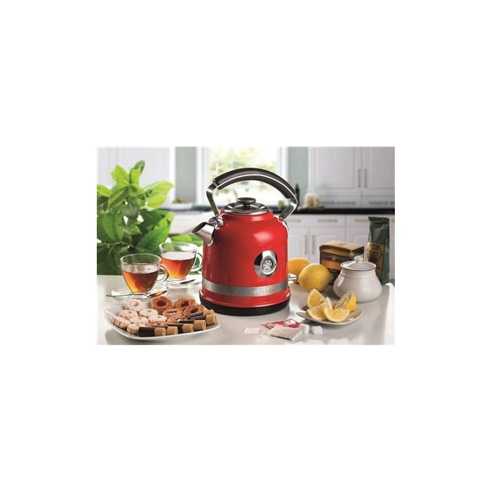 Ariete 2854/00 Hervidor Eléctrico Moderna Rojo 1.7 Litros Acero Inoxidable Termómetro Apagado Automático Diseño Elegante Objeto de Cocina 8