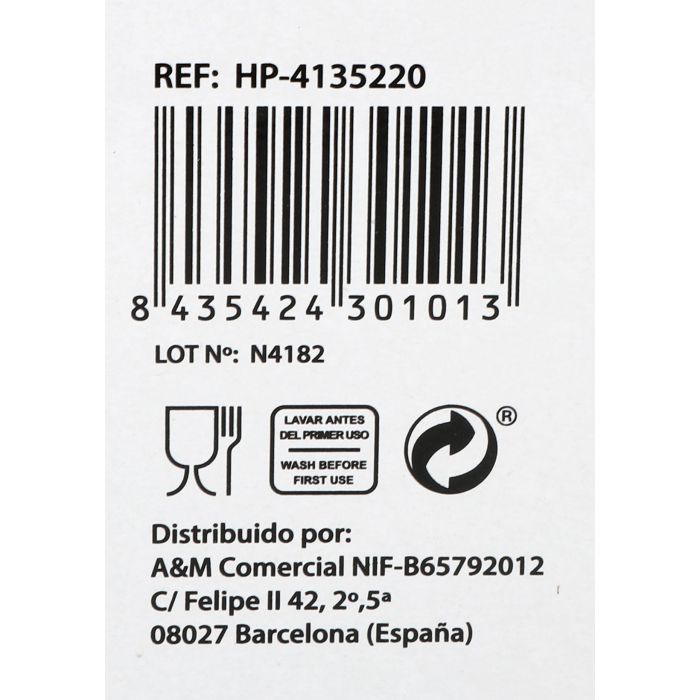 Inde - Copa de Vino Vega, 580 ml / 58 cl, Cristal, Diámetro 7.5 cm x Altura 23 cm, Peso 240 g (24 Unidades)