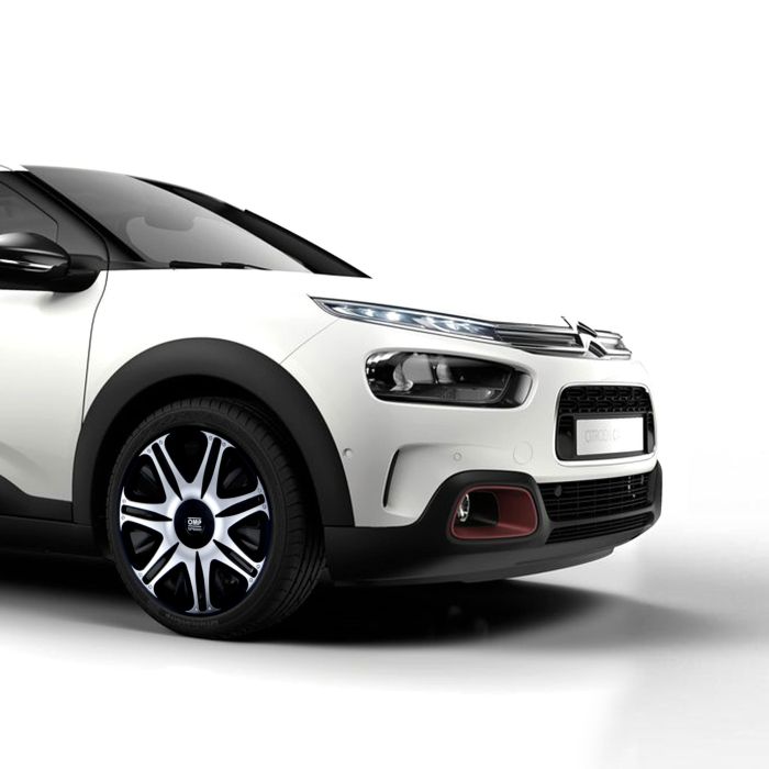 Omp Juego de 4 Tapacubos Speed Ghost Negro-Plata 13 Pulgadas OMPS07031312 7