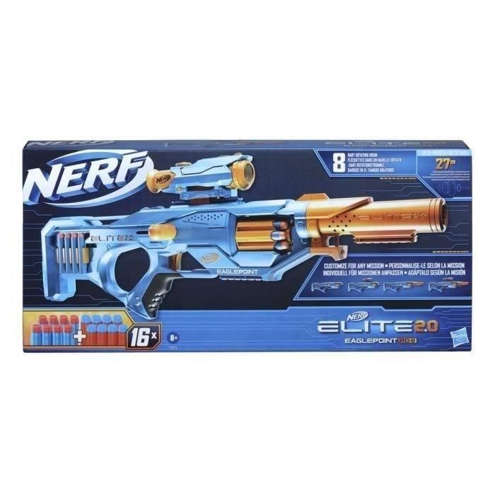 NERF Elite 2.0 Eaglepoint RD-8 Blaster, cañón de 8 dardos, mira y cañón desmontables, incluye 16 dardos 5