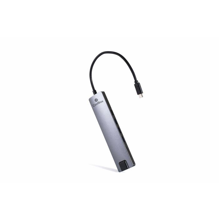 CoolBox COO-DOCK-01 Base Docking Station USB-C 9 Puertos con HDMI, Ethernet Gigabit, 3x USB 3.0, Lector SD/MicroSD, Carga PD, Aluminio Gris para Portátil CoolBox COO-DOCK-01 Base Docking Station USB-C 9 Puertos con HDMI, Ethernet Gigabit, 3x USB 3.0, Lector SD/MicroSD, Carga PD, Aluminio Gris para Portátil