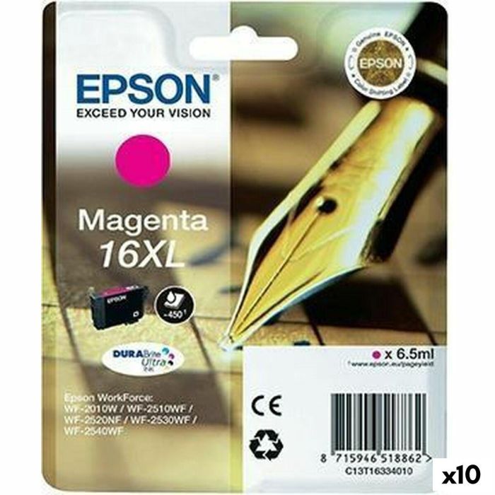 Epson T163340 Cartucho de Tinta Magenta XL para WF-2010/2510/2520/2530/2540 Epson T163340 Cartucho de Tinta Magenta XL para WF-2010/2510/2520/2530/2540