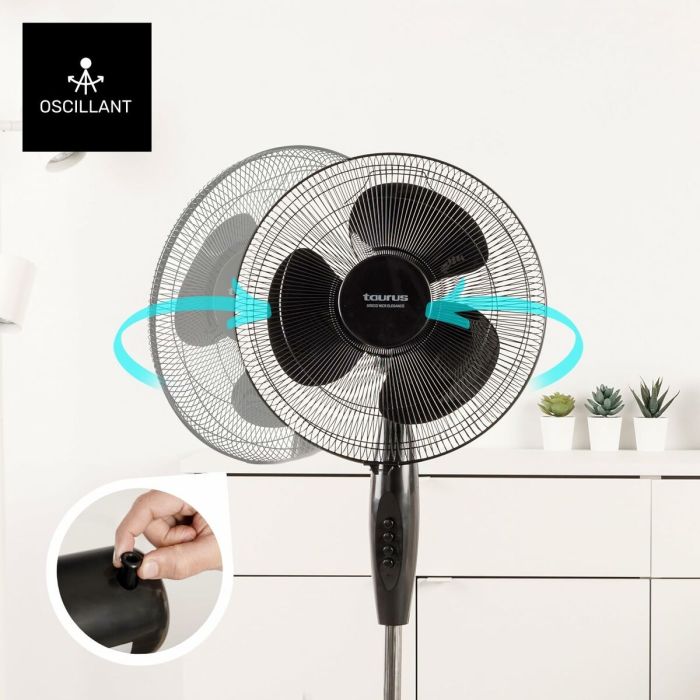 Ventilador de Pie Taurus GRECO 16CR ELEG Negro 50 W 1