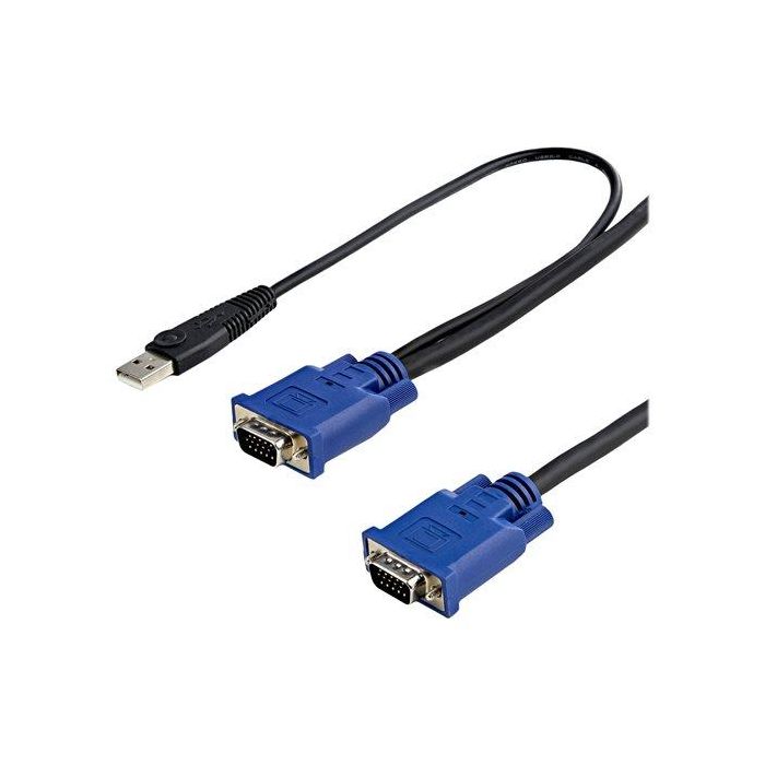 StarTech.com Cable KVM Ultra Delgado Todo en Uno VGA USB HD15 de 3,05 metros 1
