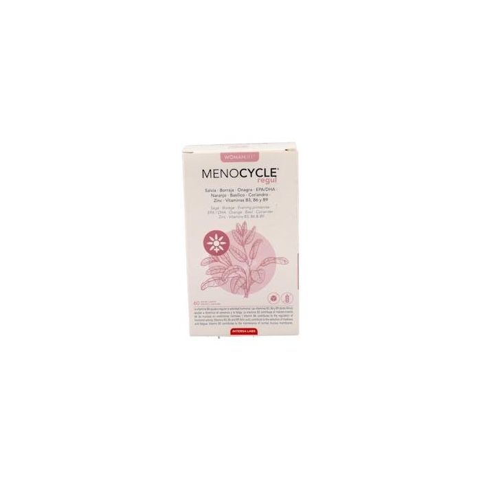 INTERSA Menocycle 60 Perlas - Suplemento para Ciclo Menstrual, Regula Actividad Hormonal, Reduce Cansancio y Fatiga