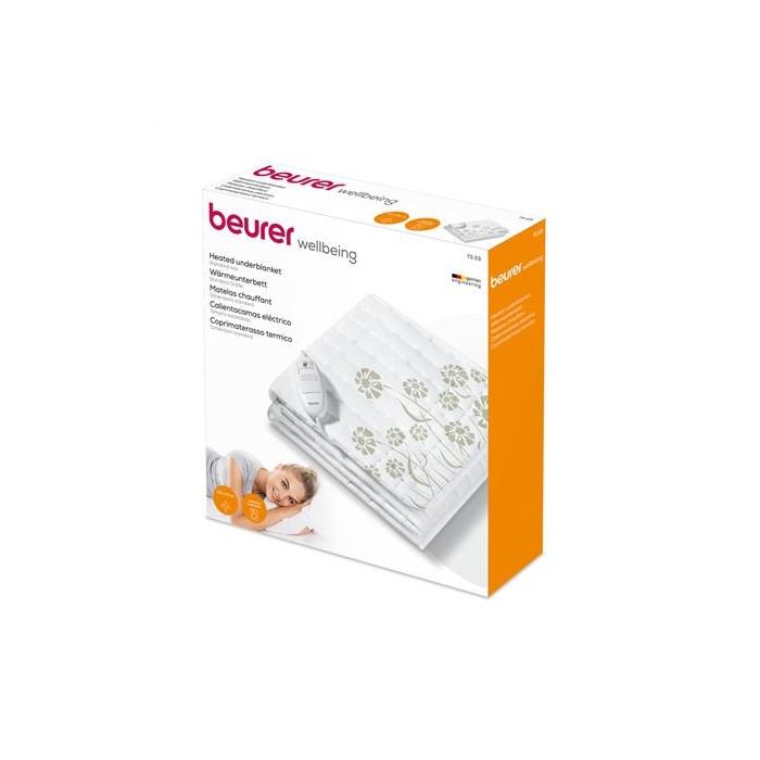 Beurer TS-23 Calientacamas Eléctrico Individual de Forro Polar con 3 Niveles de Temperatura y Protección Contra Sobrecalentamiento 1