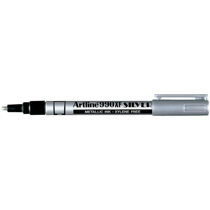 Rotulador Artline Marcador Permanente Tinta Metalica Ek-990 Plata Punta Redonda 1.2 mm 12 unidades 1