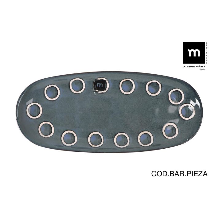 Bandeja Oval Azul Almudena 29x13.5 cm - Inde (24 Unidades) Bandeja Oval Azul Almudena 29x13.5 cm - Inde (24 Unidades)