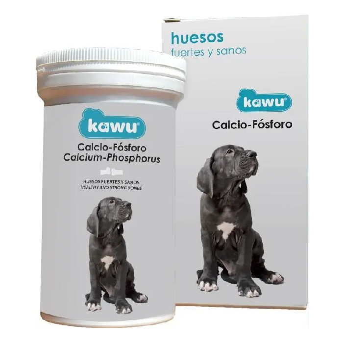 Calier Kawu Calcio y Fósforo - Complemento Nutricional para Cachorros y Lactancia - 100 Comprimidos