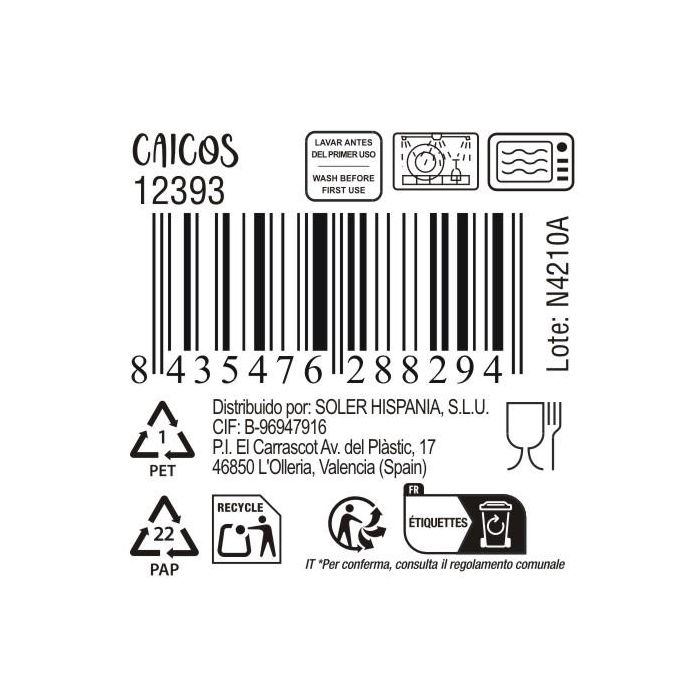 Taza Jumbo 400 cc Caicos - Inde (24 Unidades) 10 Taza Jumbo 400 cc Caicos - Inde (24 Unidades) 10