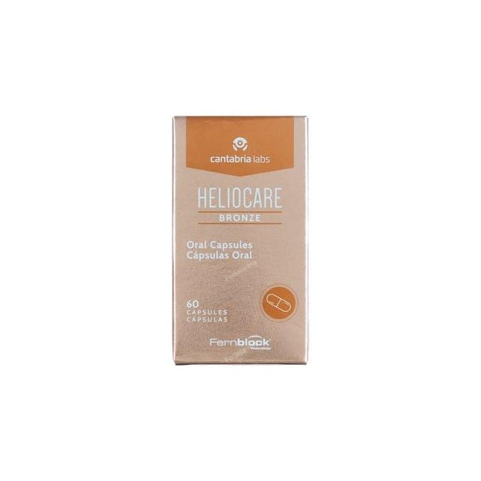 Heliocare Bronze: Fotoprotección Oral Aceleradora del Bronceado e Incrementa la Resistencia al Sol, 60 Cápsulas