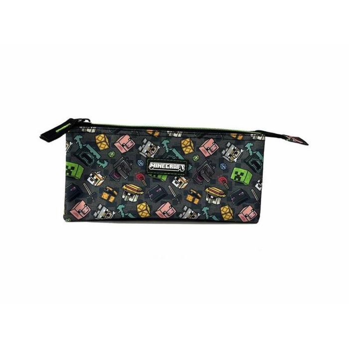 Minecraft Estuche Escolar Pixel 25 Triple para Niños, Interior Totalmente Forrado y Personalizado, Textil 9x23x9 cm 3 Minecraft Estuche Escolar Pixel 25 Triple para Niños, Interior Totalmente Forrado y Personalizado, Textil 9x23x9 cm 3