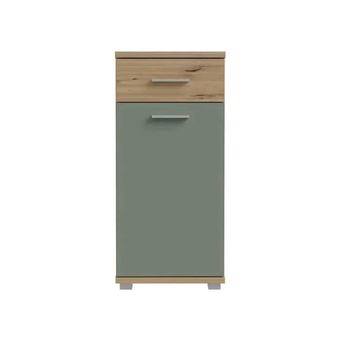 Forte Mueble de Baño FORTE Roble Artesanal / Verde Salvia 40,2 x 28,9 x 87,6 cm 2