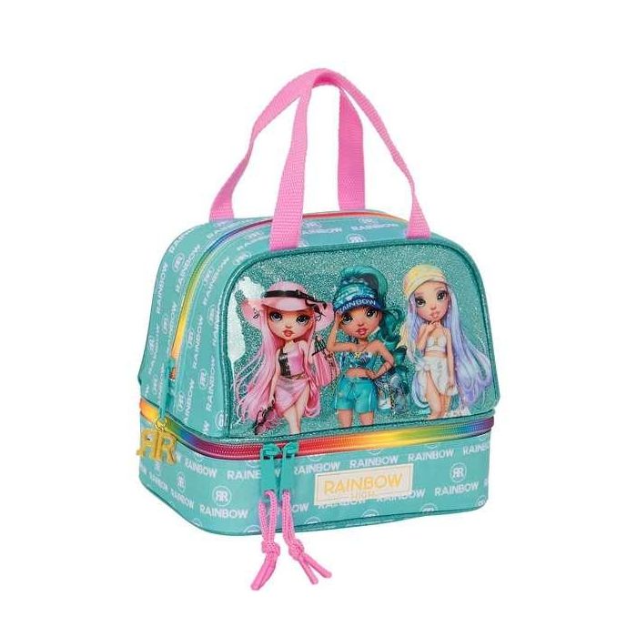 Portameriendas Rainbow High Paradise Turquesa 20 x 20 x 15 cm Portameriendas Rainbow High Paradise Turquesa 20 x 20 x 15 cm
