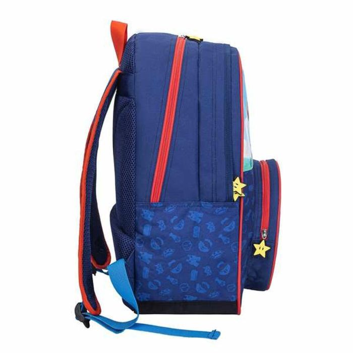 Super Mario Mochila Escolar Infantil con Bolsillo Frontal Redondo, Interior Forrado y Personalizado, 28x23x10 cm, Edad 7+ años 4 Super Mario Mochila Escolar Infantil con Bolsillo Frontal Redondo, Interior Forrado y Personalizado, 28x23x10 cm, Edad 7+ años 4