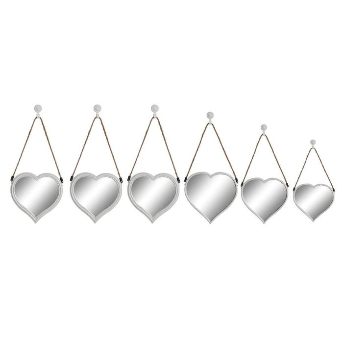 Juego de Espejos DKD Home Decor Scandi Cristal Blanco Polipropileno (26 x 3 x 26 cm) (2 Unidades) Juego de Espejos DKD Home Decor Scandi Cristal Blanco Polipropileno (26 x 3 x 26 cm) (2 Unidades)